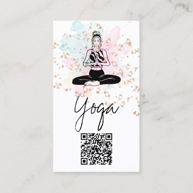Carte De Visite *~* QR AP33 Rainbow Spiritual Chakra Yoga (Devant)