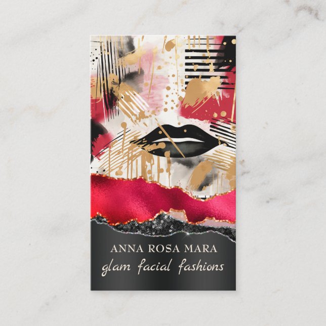 Carte De Visite *~* QR AP5 Glam Punk Luxe 1 Fashion Bold Beauty  (Devant)