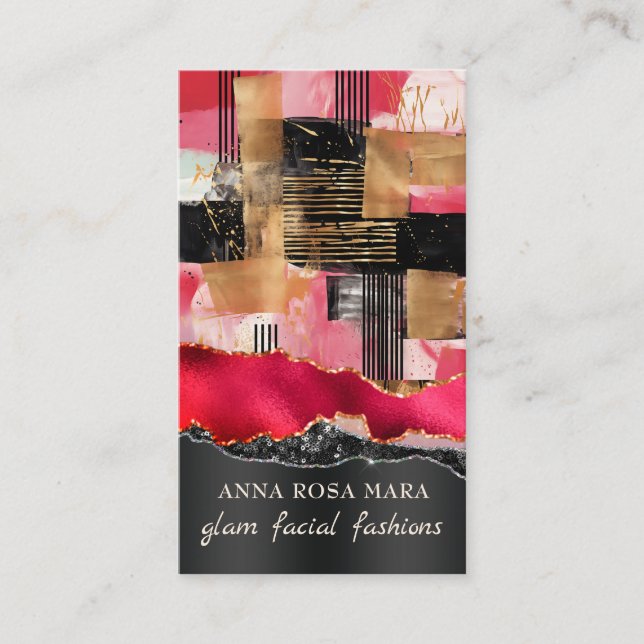 Carte De Visite *~* QR AP5 Glam Punk Luxe 5  Fashion Bold Beauty  (Devant)