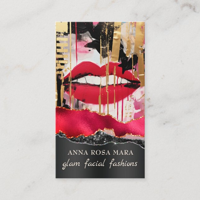 Carte De Visite *~* QR AP5 Glam Punk Luxe 7 Fashion Bold Beauty  (Devant)