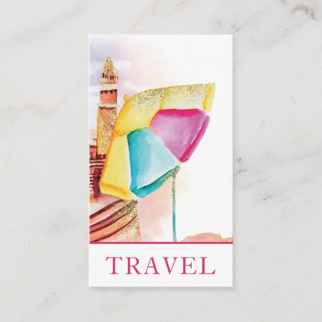 Carte De Visite *~* QR Beach Sand Sea Travel Tourisme touristique (Devant)