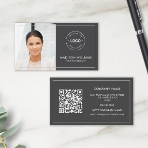 Carte de visite QR Code avec photo personnalisée