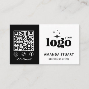 Carte De Visite QR Code Business Logo Modèle professionnel moderne