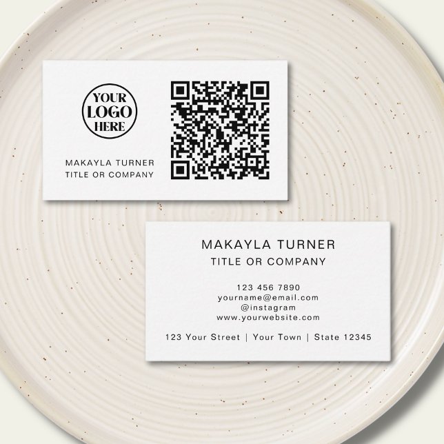 Carte De Visite QR Code Business Logo Modern Professional (Créateur téléchargé)