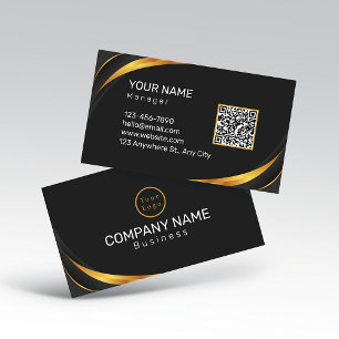 Carte De Visite QR Code Business Logo Moderne