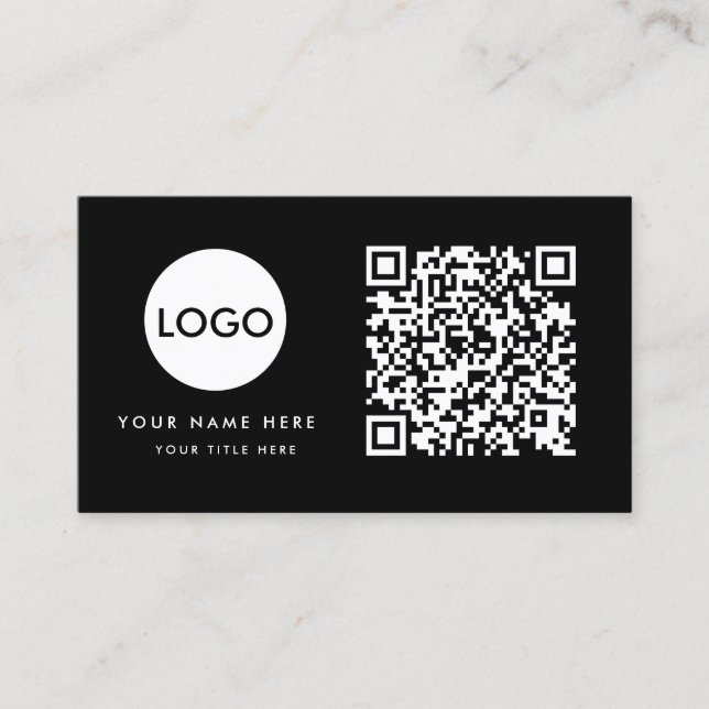 Carte De Visite QR Code Business Logo Professionnel (Devant)