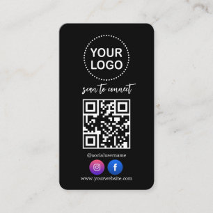 Carte De Visite QR Code Business Logo Social Media Professionnel