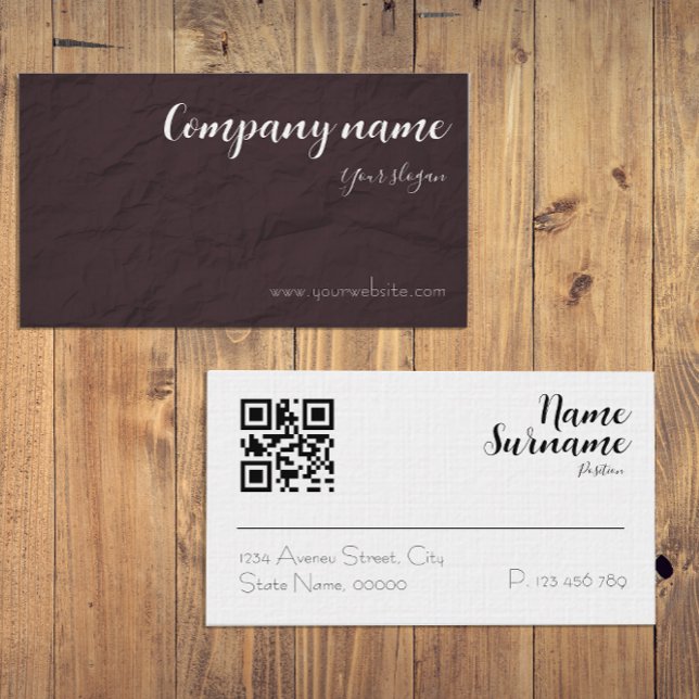 Carte de visite QR Code Café Boulangerie Thé en pa (Créateur téléchargé)