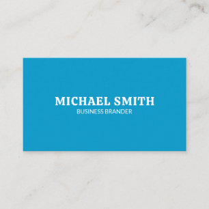 Carte de visite QR Code Cyan Minimaliste Gras Rétr