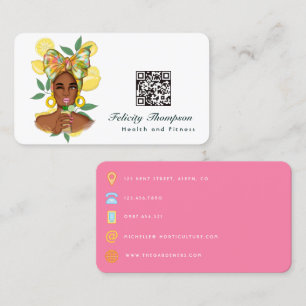 Carte de visite QR Code Dame Santé et Forme