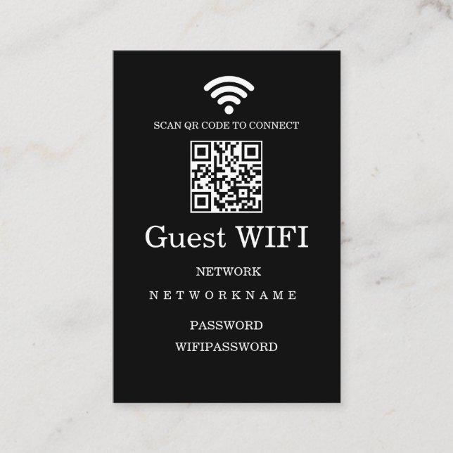 Carte de visite Qr Code de réseau Wifi Morden (Devant)