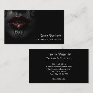 Carte de visite QR code de salon d'artiste de tato
