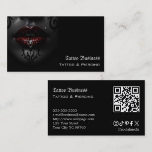 Carte de visite QR code de salon de tatouage