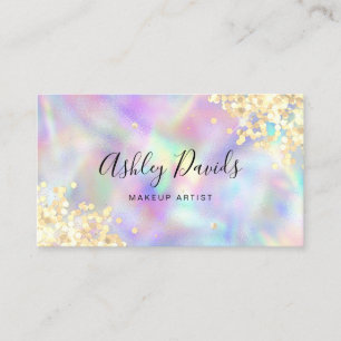 Carte De Visite QR Code Holographe branché Parties scintillant maq