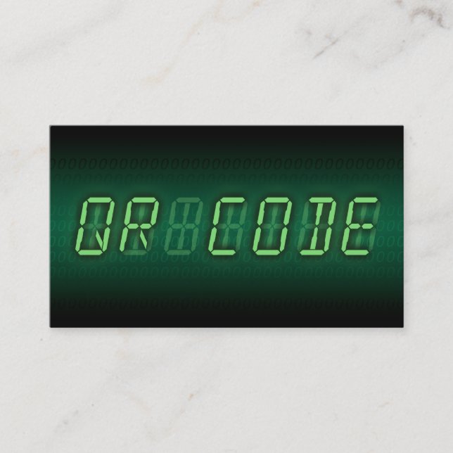 Carte De Visite QR CODE : lecture numérique (Devant)