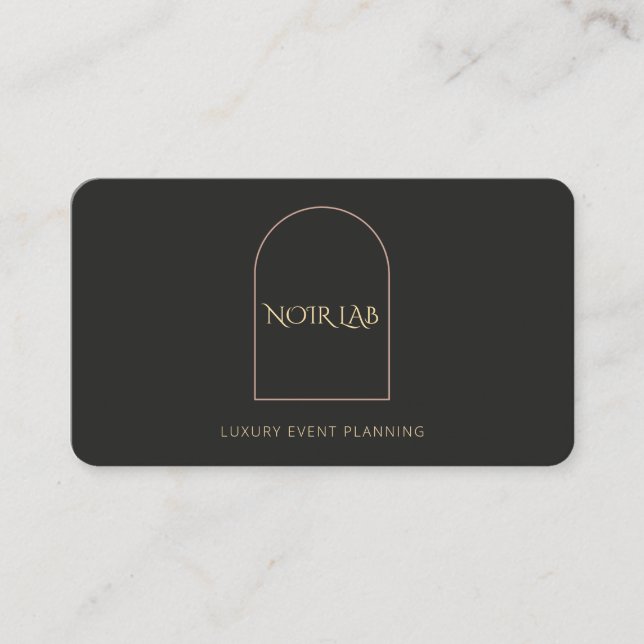 Carte de visite QR Code Luxe Moderne à cravate noi (Devant)