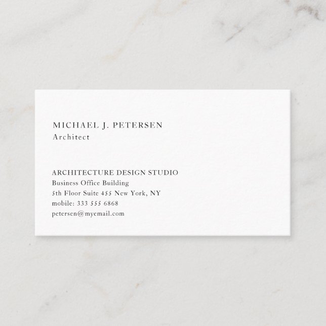 Carte De Visite QR CODE modèle professionnel de base moderne (Devant)