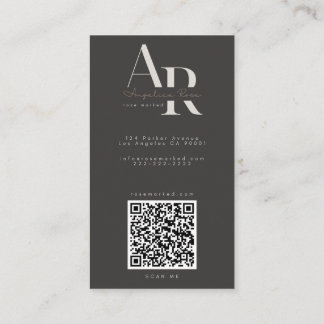 Carte De Visite QR Code Modern Minimalist Business Cards