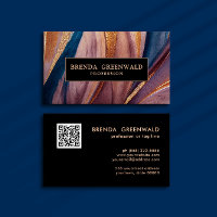 QR CODE Moderne terre cuite bleu parties scintilla