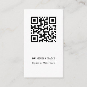 Carte De Visite QR Code noir et blanc moderne