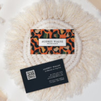 QR CODE Peau animale Léopard tache de terre couleu