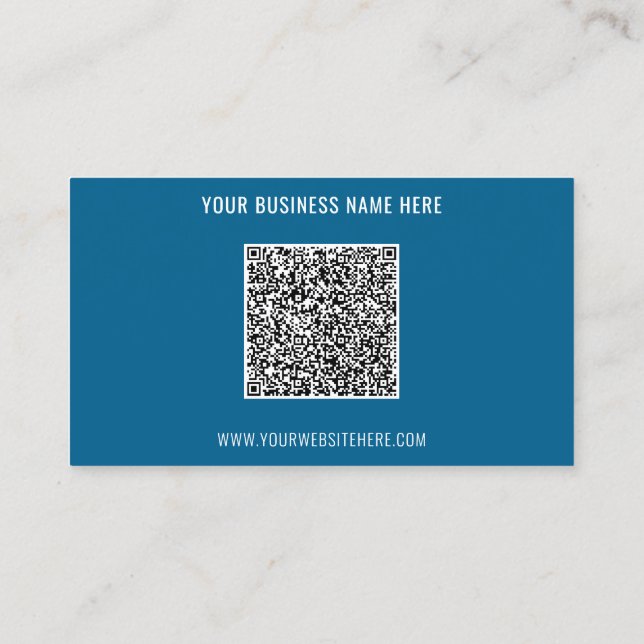 Carte de visite QR Code personnalisée et texte Vos (Dos)