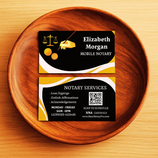 Carte de visite QR Code personnalisée pour notaire (Créateur téléchargé)