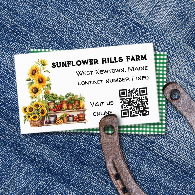 Carte de visite QR code pour marché de producteurs (Créateur téléchargé)