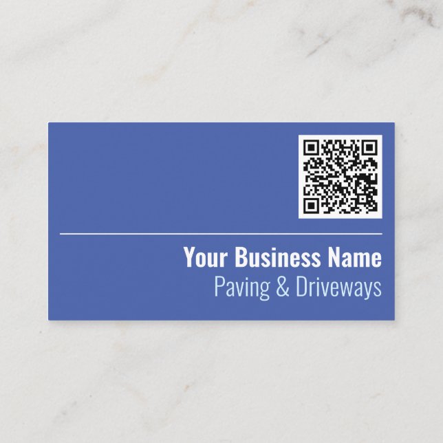 Carte de visite QR Code pour Pavage & Allées (Dos)