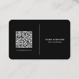 Carte De Visite QR code professionnel minimaliste médias sociaux