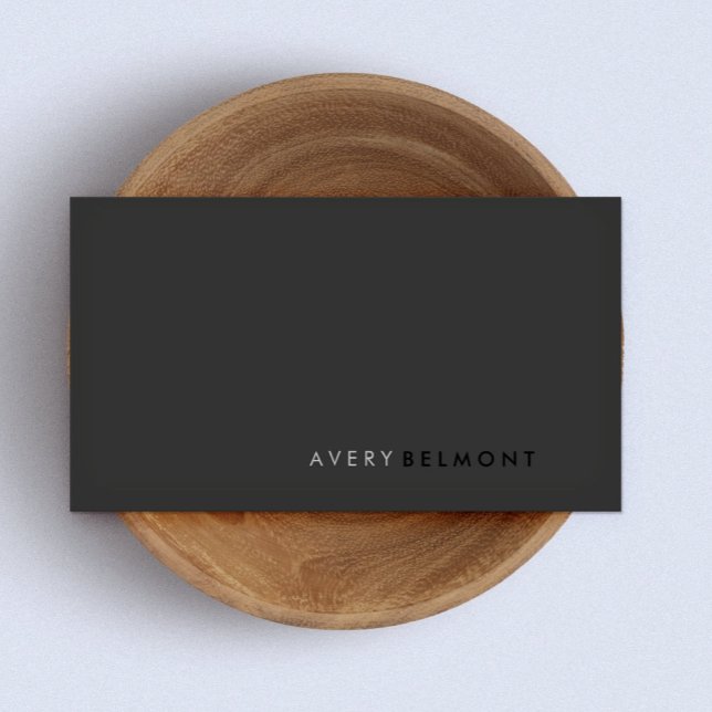 Carte De Visite QR Code Professionnel Moderne Noir simple (Créateur téléchargé)