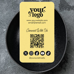 Carte De Visite QR Code Se Connecter Avec Nous Cool De Médias Soci
