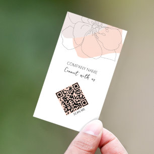 Carte De Visite QR Code Se Connecter Avec Nous Minimaliste