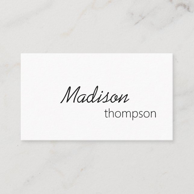 Carte De Visite QR Code Simple Minimal Moderne Professionnel (Devant)