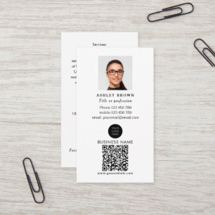 Carte De Visite QR code simple professionnel moderne réalisateur 