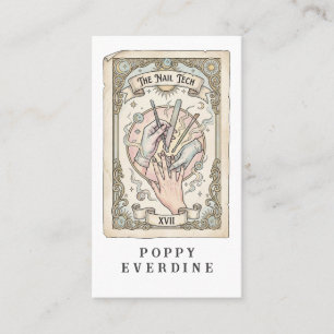Carte de visite QR Code Technicien en Ongles Tarot
