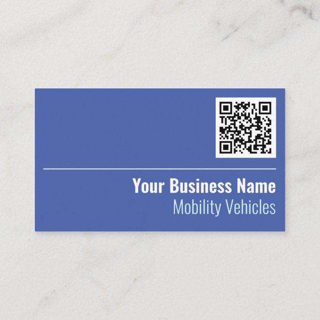 Carte de visite QR Code Véhicules de Mobilité (Dos)