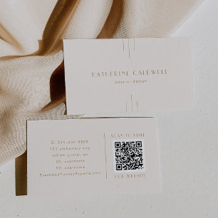 Carte de visite QR Code vintage Art Déco Everly cr