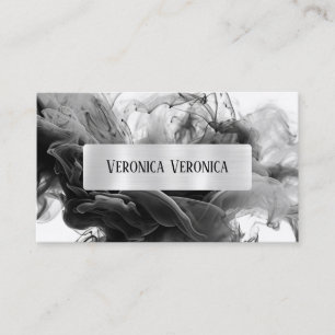 Carte De Visite QR Code Votre Logo Smokey Gothique Médias sociaux