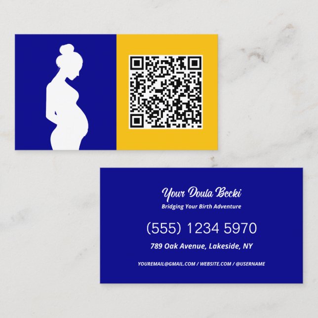 Carte De Visite QR Doula (Devant / Derrière)