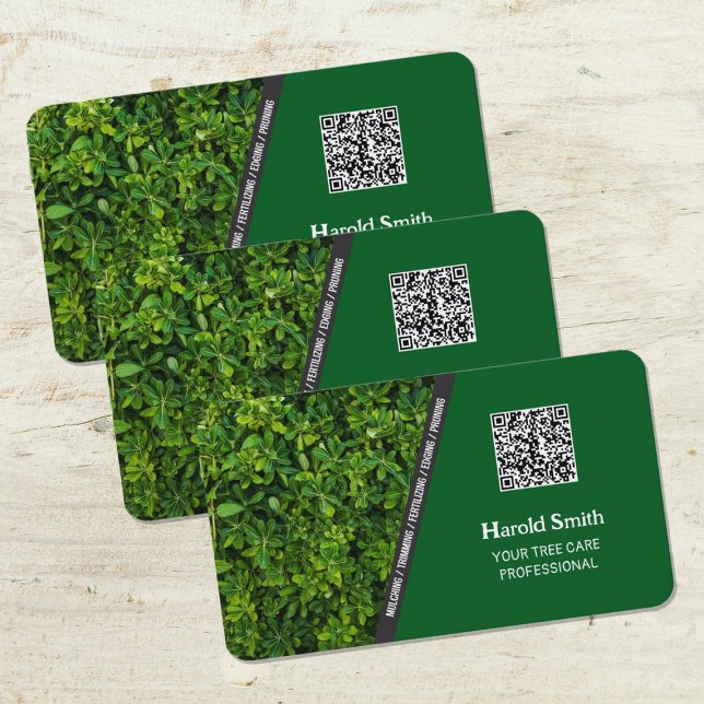 Carte de visite QR du service d'arborescence (Tree Service)