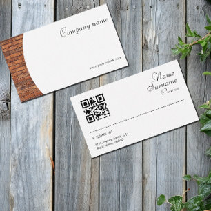 Carte de visite QR en pierre minimaliste pour entr