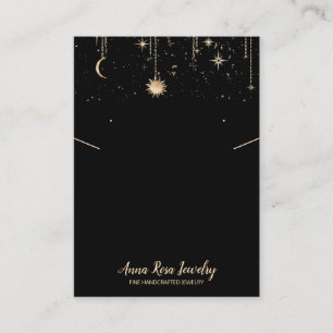 Carte De Visite *~* QR Logo Lune cosmique Bijoux d'oreille collier