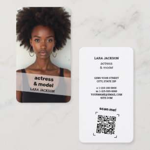Carte De Visite QR numérisable photo