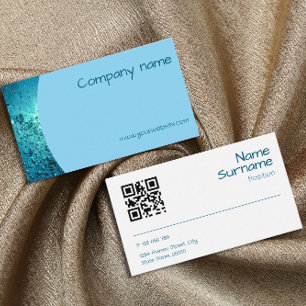 Carte de visite QR océan bleu photo eau de mer