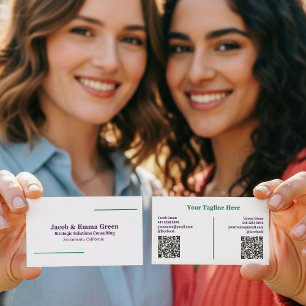 Carte de visite QR personnalisé de deux noms