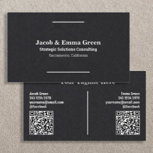 Carte de visite QR personnalisé de deux noms