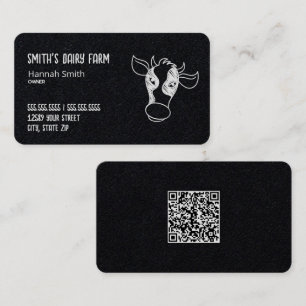 Carte de visite QR personnalisé Lait laitier