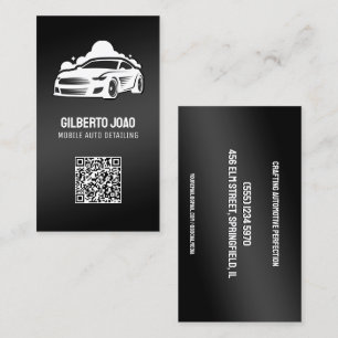 Carte De Visite QR personnalisé pour détaillant automobile mobile