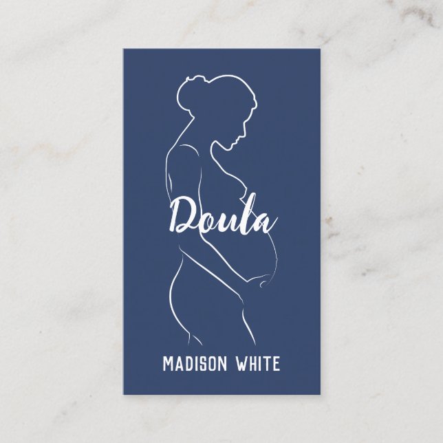 Carte de visite QR personnalisée pour grossesse de (Devant)